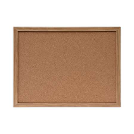 Universal Cork Board, Oak Style, 24x18 UNV43602